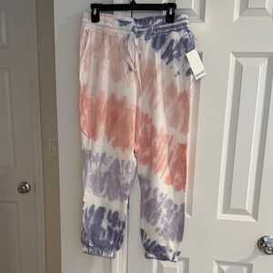 NWT Splendid Tie-Dye Sweatpants - Pink and Purple Size Medium